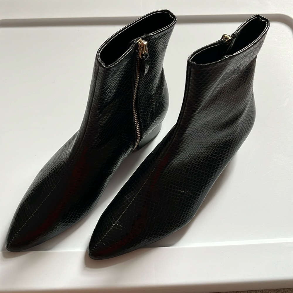 Zara Croc Heel Black Boots size 38. New without a box